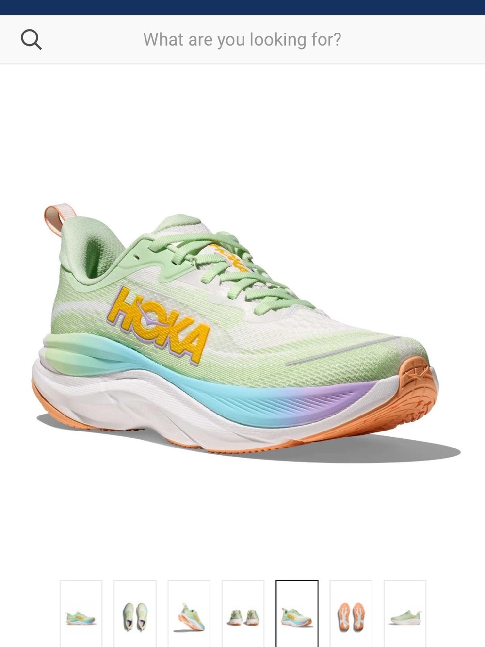 HOKA Men Sky Flow Low -Profile Running Shoe in Pastel Green